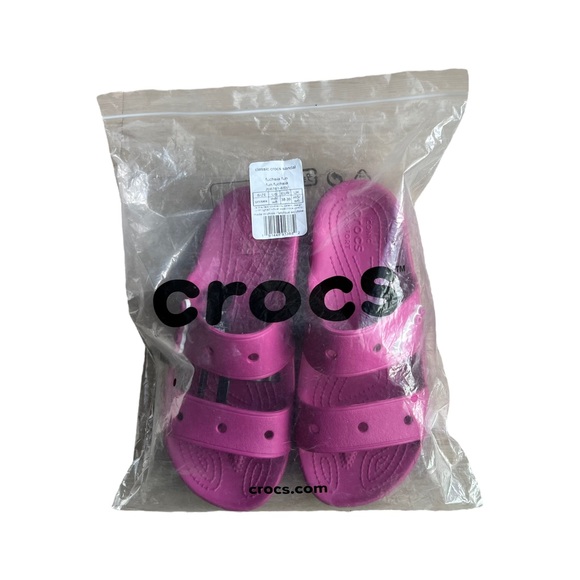 Crocs Classic Crocs Sandal (206761) - Fuchsia Fun Unisex Men’s Sz 5 Women’s Sz 7 - Picture 11 of 13